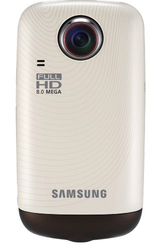 Samsung HMX-E10 1080P Pocket Camcorder with 270-Degree Swivel Lens (Ivory) ( HD Camcorder ) รูปที่ 3