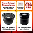 Sony Dslr-a380, A330, A230 Digital Slr Cameras 0.40X Wide Angle Fisheye / Macro Lens & 3.5X Telephoto Lens Package This Kit Includes 0.40X Wide Angle Fisheye Lens + 3.5x Telephoto Lens + Cleaning Cloth + More ( Sunset Lens )