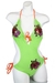 รูปย่อ Swimsuit Lime Green Triangle Top & Tie Side Bottom Sequins Monokini Bathing Suit (Type one Piece) รูปที่3