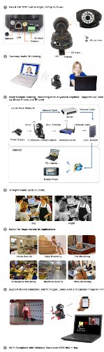 Wireless WiFi IR Night Vision Pan Tilt IP Network Camera ( CCTV ) รูปที่ 7