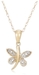 รูปย่อ 10k White or Yellow Gold Dragonfly Pendant with Diamond Accent รูปที่2