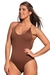 รูปย่อ Swimsuit UjENA Chocolate Dip 1-PC Swimsuit in 2 Colors (Type one Piece) รูปที่1