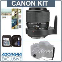 Canon Megapixel-E 65mm f/2.8 1-5x Macro Photo Manual Focus Telephoto Lens Kit, USA with Tiffen 58mm Photo Essentials Filter Kit, Lens Cap Leash, Professional Lens Cleaning Kit, ( Canon Lens ) รูปที่ 1