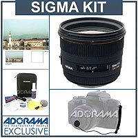 Sigma 50mm f/1.4 EX DG HSM Auto Focus Lens Kit, for Maxxum & Sony Alpha Mount. (*Auto Focus only if body supports HSM) with Tiffen 77mm UV Filter, Lens Cap Leash, Professional Lens Cleaning ( Sigma Lens ) รูปที่ 1