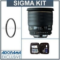 Sigma 24mm f/1.8 EX Aspherical DG DF Macro AF Wide Angle Lens Kit, for Nikon AF D Cameras, with Tiffen 77mm UV Wide Angle Filter, Professional Lens Cleaning Kit ( Sigma Lens )