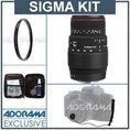 Sigma 70-300mm f/4-5.6 APO DG Macro Tele Zoom Lens Kit, for the Maxxum & Sony Alpha Mount, with Tiffen 58mm UV Filter, Lens Cap Leash, Professional Lens Cleaning Kit ( Sigma Lens )