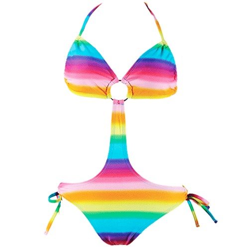 Swimsuit Monokini Swimsuit Rainbow Bandaue (Type one Piece) รูปที่ 1