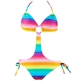 Swimsuit Monokini Swimsuit Rainbow Bandaue (Type one Piece)