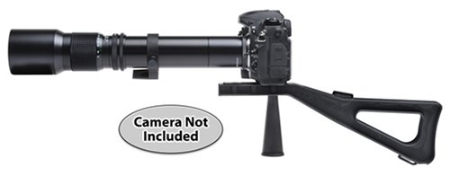 Phoenix 500mm Telephoto Lens with 2x Teleconverter (=1000mm) + Stedi-Stock Shoulder Brace Kit for Nikon D40, D60, D3000, D3100, D5000, D5100, D7000, D300s, D3 & D3s Digital SLR Cameras ( Phoenix Lens ) รูปที่ 1