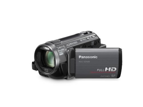 Panasonic HDC-SD600K 3MOS High-Def Camcorder with 35mm Wide-Angle Lens and 18x Intelligent Zoom  (Black) ( HD Camcorder ) รูปที่ 1