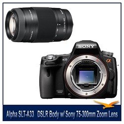 Sony Alpha DSLR-SLT-A33 Digital Camera 14.2Megapixel, 3