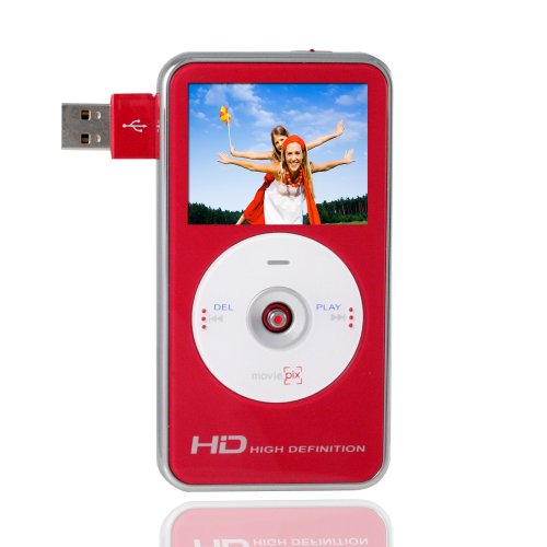 MoviePix DV-20 720P HD Pocket Digital Video Camcorder (Red) ( HD Camcorder ) รูปที่ 4
