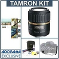 Tamron SP 60mm f/2 Di II 1:1 Macro AF Lens Kit, for Canon EOS - with 6 Year USA Warranty, Tiffen 55mm Photo Essentials Filter Kit, Lens Cap Leash, Professional Lens Cleaning Kit ( Tamron Lens )