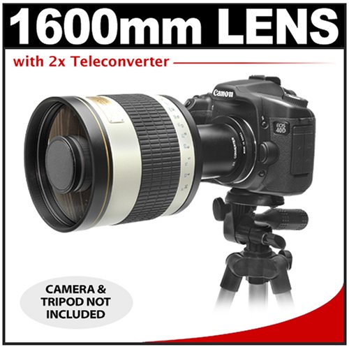 Rokinon 800mm Multi-Coated Mirror Lens with 2x Teleconverter (=1600mm) for Canon EOS Rebel XSi, XS, XTi, XT, T1i, 5D, 30D, 40D & 50D Digital SLR Cameras ( Rokinon Lens ) รูปที่ 1