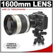 รูปย่อ Rokinon 800mm Multi-Coated Mirror Lens with 2x Teleconverter (=1600mm) for Canon EOS Rebel XSi, XS, XTi, XT, T1i, 5D, 30D, 40D & 50D Digital SLR Cameras ( Rokinon Lens ) รูปที่1