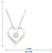 รูปย่อ Sterling Silver Peridot Heart Pendant, 18" รูปที่3