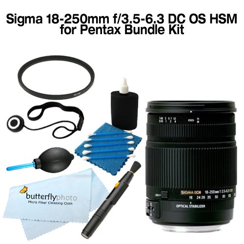 Sigma 18-250MM F3.5-6.3 DC OS (Optical Stabilizer) HSM FOR Pentax with 72mm UV + Cleaning Package ( Sigma Lens ) รูปที่ 1