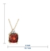 รูปย่อ 10k Yellow Gold, January Birthstone, Garnet and Diamond Pendant รูปที่3