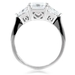 รูปย่อ Keane's Engagement Ring - 3 Stone Princess and Trillion Cut CZ - 925 Sterling Silver, 1 Carat รูปที่3