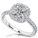 รูปย่อ 1 2/5 Carat TW Cushion Cut Diamond Engagement Ring (F/VS2) in 14k White Gold (Certified) รูปที่1