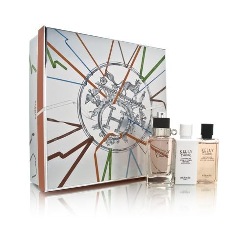 Kelly Caleche by Hermes for Women 3 Piece Set Includes: 1.6 oz Eau de Toilette Spray + 1.35 oz Perfumed Body Lotion + 1.35 oz Perfumed Bath & Shower Gel ( Women's Fragance Set) รูปที่ 1