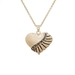 รูปย่อ Puffed Heart Pendant with Ribbed Design and Genuine Marcasite รูปที่1