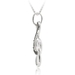 รูปย่อ Stelring Silver Black Diamond Accent Musical Note Pendant รูปที่2