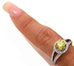 รูปย่อ 1.71ct Fancy Canary Yellow Diamond Ring 18k White Gold รูปที่5