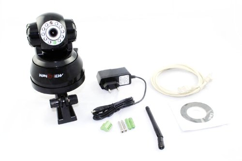ATC Wansview Genuine Black Brand New wirless wired IP Camera,night version,2-way audio,digital remoter pan/tilt,add IR-LEDs software switch ( CCTV ) รูปที่ 4