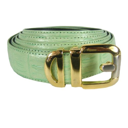 Mens - Sage Green - Extra Long Hornback Embossed Belt  รูปที่ 1