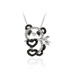 รูปย่อ Sterling Silver Black Diamond Accent Panda Bear Pendant รูปที่1