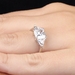 รูปย่อ Keane's Engagement Ring - 3 Stone Princess and Trillion Cut CZ - 925 Sterling Silver, 1 Carat รูปที่6