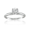 14k White Gold Solitaire Diamond Engagement Ring Band (HI, I1-I2, 1.00 carat)