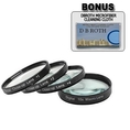 Digital Concepts +1 +2 +4 +10 Close-Up Macro Filter Set with Pouch For The Nikon Coolpix P80 Digital Camera + Adapter Ring ( Digital Concepts Lens )