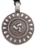 Celtic Irish Shield Pewter Pendant Necklace