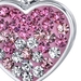 รูปย่อ Queen of Hearts: Pink Sterling Silver Heart-Shaped Swarovski Crystal Pendant Free Shipping รูปที่2