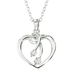 รูปย่อ Sterling Silver Diamond-Accent Open Heart Pendant by DiAura รูปที่1