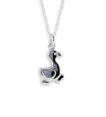 925 Sterling Silver New Duck Pendant Charm Necklace