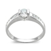 รูปย่อ 14k White Gold Bridal Natural Diamond Engagement Ring (G, SI2, 0.35 cttw)-Certificate of Authenticity รูปที่3