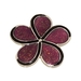 รูปย่อ Spiral Flower Pin Pendant with Plum Glitter Epoxy รูปที่2