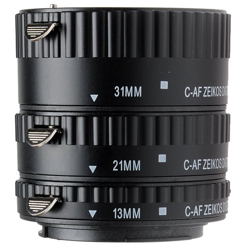 Zeikos Macro Automatic Extension Tube Set (13mm, 21mm & 31mm) with Optical Cleaning Kit for Canon EOS Rebel T1i, T2i, XSi, XS, XTi, 40D, 50D, 7D, 5D MARK II Digital SLR Cameras ( Zeikos Lens ) รูปที่ 4