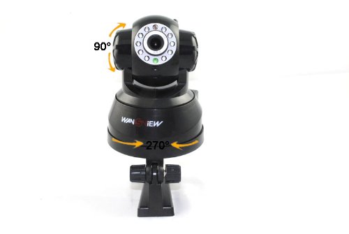 ATC Wansview Genuine Black Brand New wirless wired IP Camera,night version,2-way audio,digital remoter pan/tilt,add IR-LEDs software switch ( CCTV ) รูปที่ 3