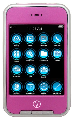 Visual Land V-Touch 16 GB MP3/MP4 with Camera and 2.8-Inch Touchscreen with Mini SD (Pink) ( Visual Land Player ) รูปที่ 1