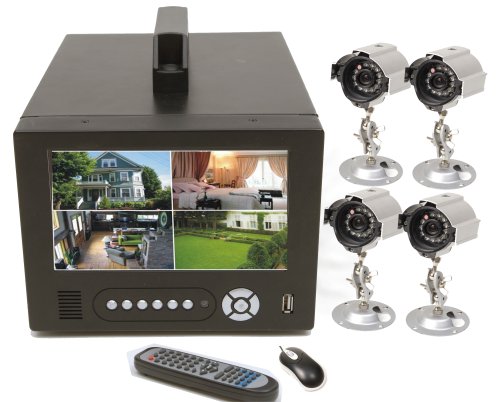 Q-See QSTD5304C4-320 Observation System Includes LCD Monitor with 4-Channel H.264 Network DVR, 4 Color CCD Camera Kits and Pre-installed 320GB HDD ( CCTV ) รูปที่ 1