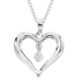 รูปย่อ Sterling Silver Diamond-Accent Open Heart Pendant by DiAura รูปที่1