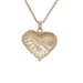 รูปย่อ Puffed Heart Pendant with Ribbed Design and Genuine Marcasite รูปที่2