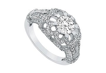 Diamond Engagement Ring : Platinum - 1.00 CT Diamonds รูปที่ 1