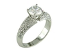 รูปย่อ 0.50 ct ANTIQUE style ENGAGEMENT RING SETTING in WHITE GOLD รูปที่1