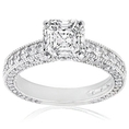 1.65 Ct Asscher Cut Diamond Engagement Ring In Prong VS