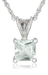 รูปย่อ Sterling Silver 6mm Square-Cut Green Amethyst Pendant รูปที่1